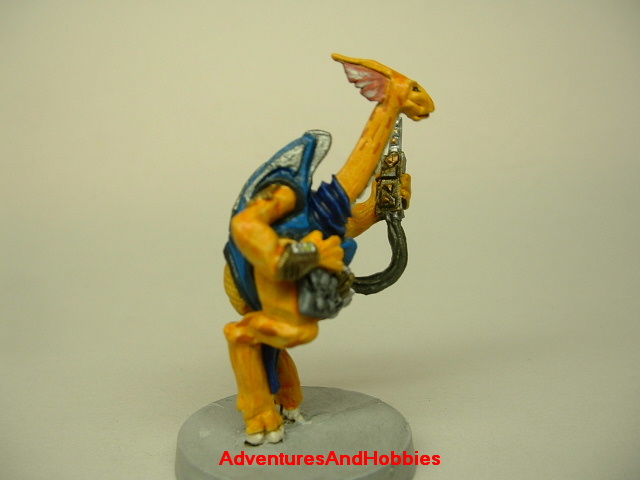 Alien tech scientist painted science fiction figure for use in 25 to 28 mm role-playing games and table top war games right side view