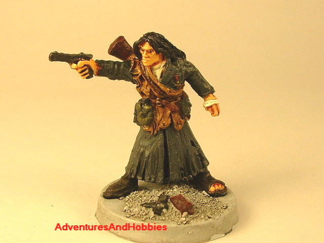 Post apocalypse civilain survivor 1 painted figure for role-playing games and table top war games front view