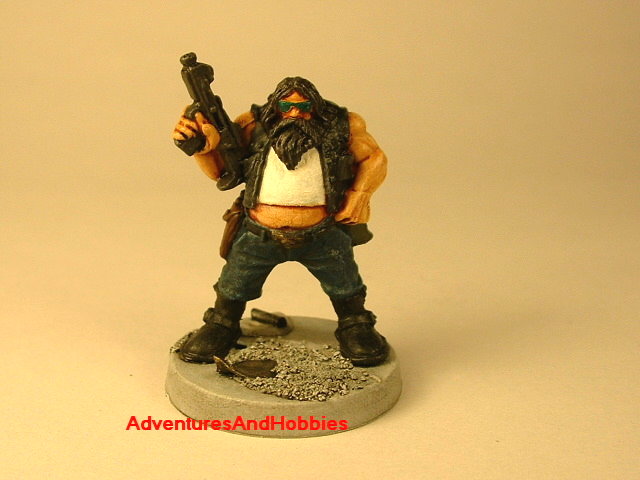 Post apocalypse civilain survivor 2 painted figure for role-playing games and table top war games front view