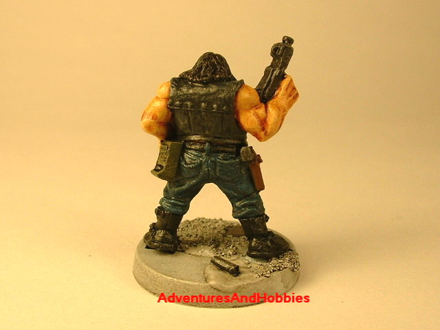 Post apocalypse civilain survivor 2 painted figure for role-playing games and table top war games rear view