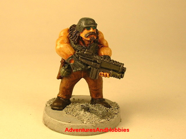 Post apocalypse civilain survivor 3 painted figure for role-playing games and table top war games front view