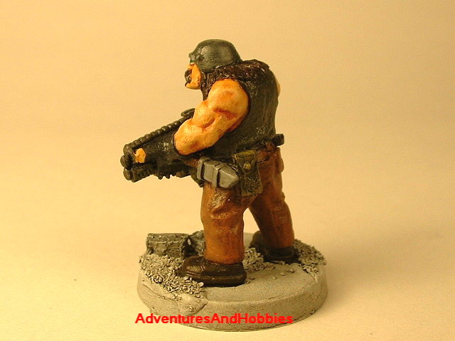 Post apocalypse civilain survivor 3 painted figure for role-playing games and table top war games rear view