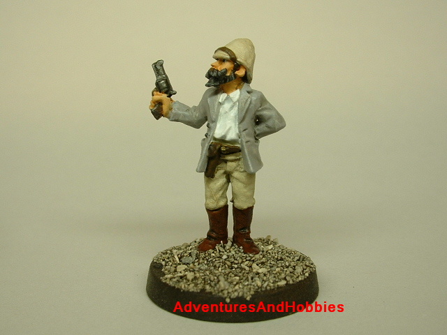 British exploer armed with revolver for Victorian Science Fiction role-playing or table top miniatures war game