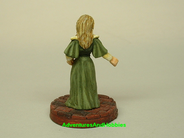 Victorian British Lady painted figure for use in role-playing games and table top war games rear