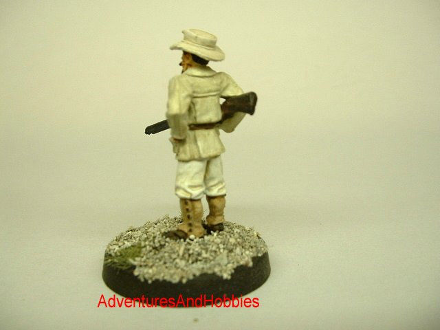 Allan Quatermain pulp hero 25 mm painted figure for use in role-playing games and table top war games rear view