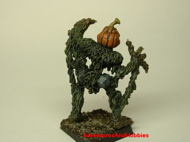 Halloween horror pumpkin patch monster painted figure for role-playing games and table top war games rear view