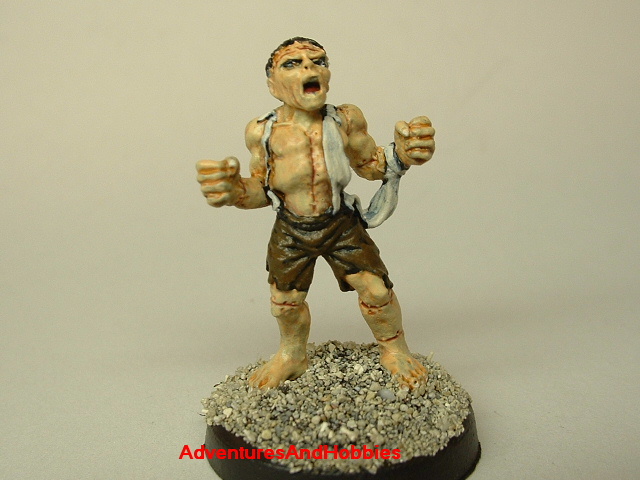 Frankenstein's monster 25 mm painted figure for horror role-playing games and table top war games front view