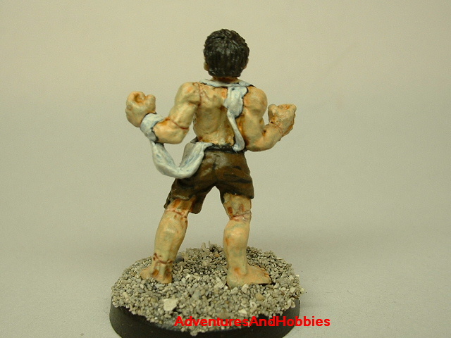 Frankenstein's monster 25 mm painted figure for horror role-playing games and table top war games rear view